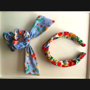 RIFLE PAPER CO hair scrunchie and headband 🍓😊
